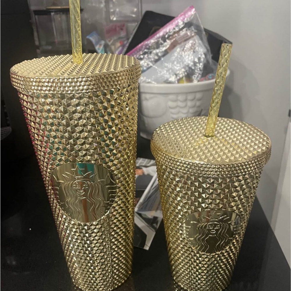 Starbucks Gold Studded Tumbler Duo